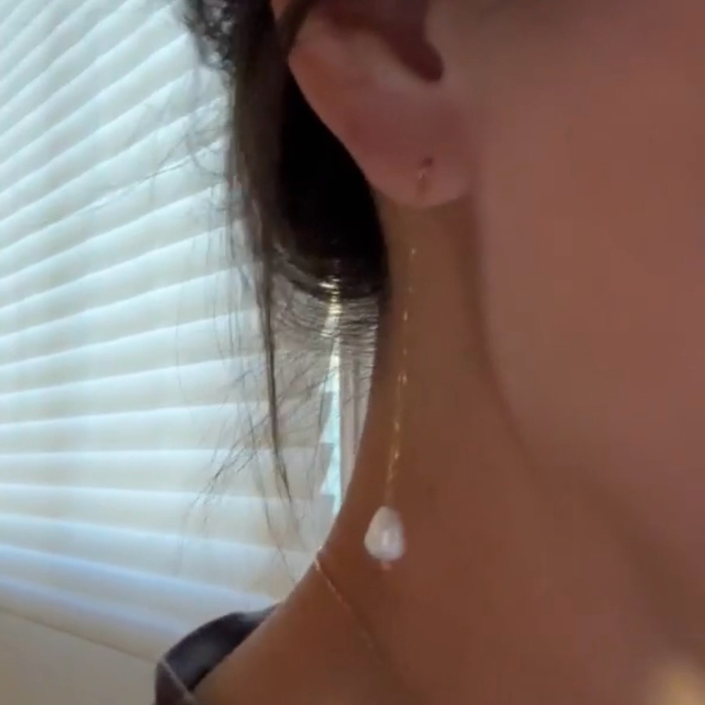 New!! Ramla Pearl drop Earrings 14K plated